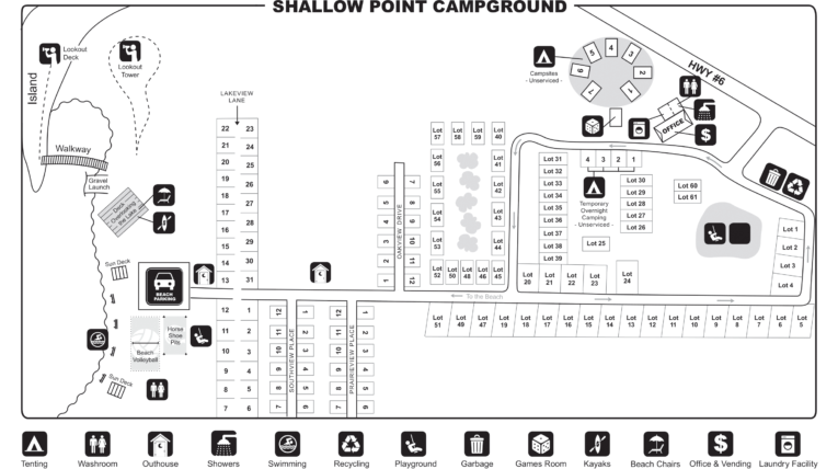 Shallow Point Campground Map