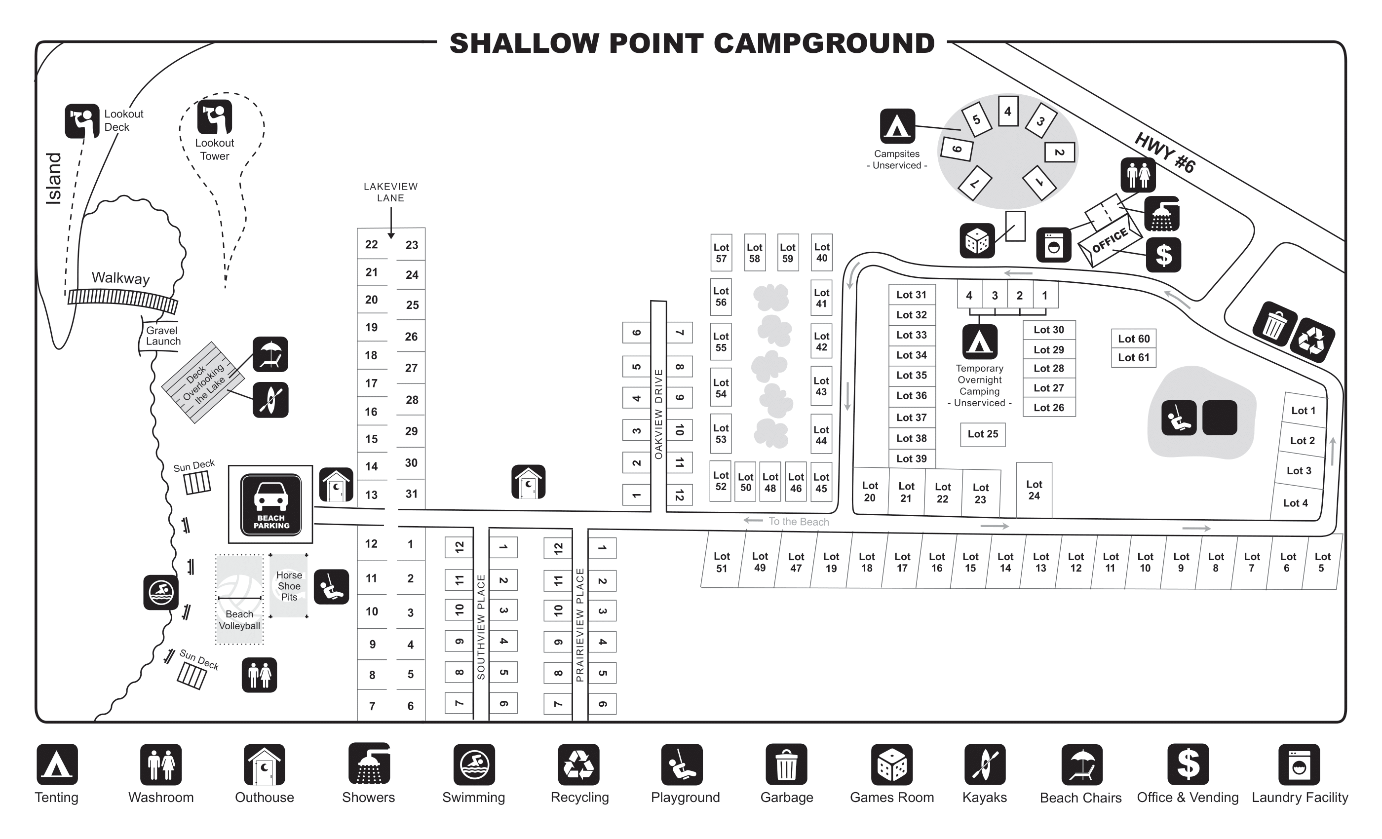 Shallow Point Campground Map